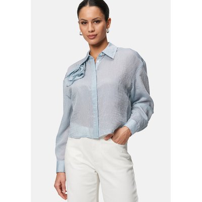 Blouse rayée avec fleur en tissu ZERO