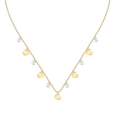 Collier en acier et oxyde de zirconium CLEOR