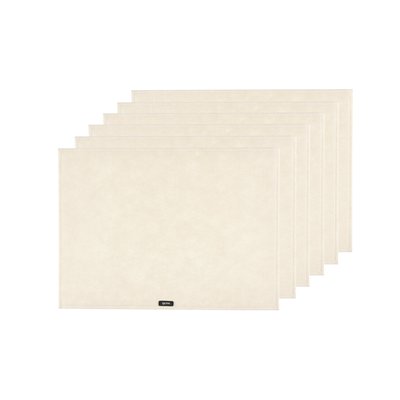 Set de table rectangulaire - 6 pièces - Feutre recyclé beige BJORN