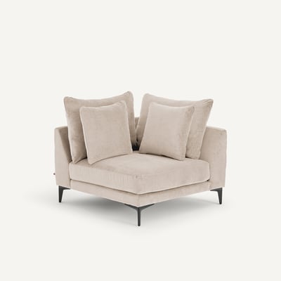 Ecksofa in Velours stone, MODERNISTE, Design Emmanuel Gallina AM.PM X EMMANUEL GALLINA