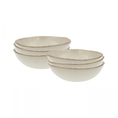 Lot de 6 assiettes creuses, COTON ARTIME