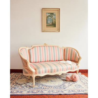 Banquette style Louis XVI en bois Martine N°164 - Bon état DEBONGOUT