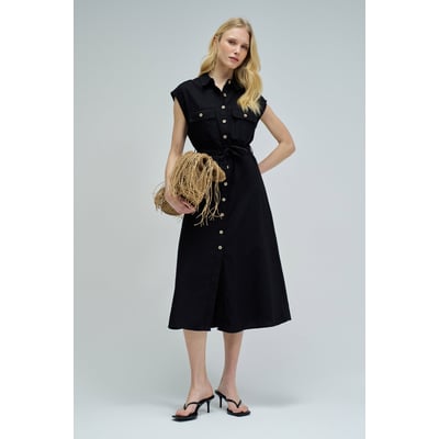 ROBE MIDI EN LIN SALSA JEANS