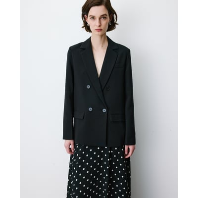 Blazer droit à boutonnage croisé blush Noix GRACE AND MILA