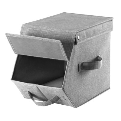Boîte de rangement avec couvercle et rabat - L19 cm CALICOSY