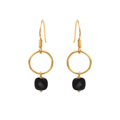 Boucles d'oreilles fidji onyx CAROLINE NAJMAN