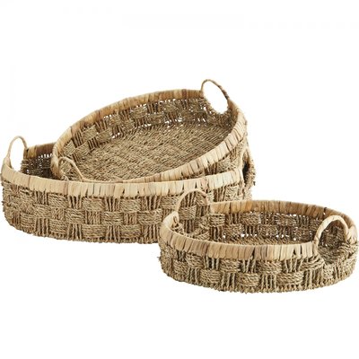 Lot de 3 plateaux en fibre naturelle MADAM STOLTZ