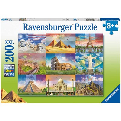 Puzzle 200 pièces XXL - Les monuments du monde RAVENSBURGER
