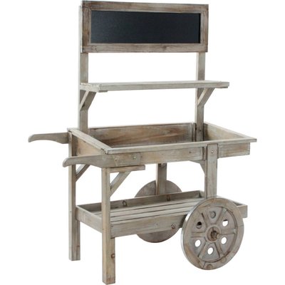 charrette décorative de jardin bois  style shabby chic RECOLLECTION