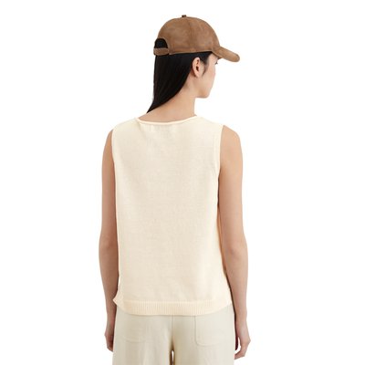 Pull en tricot sans manches regular en lin mélangé MARC O'POLO