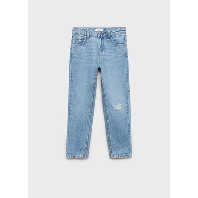 Jean mom-fit déchirures décoratives MANGO KIDS