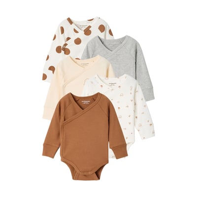 Lot de 5 bodies manches longues VERTBAUDET