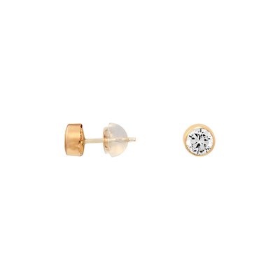Boucles d'oreilles en or 375 et oxyde de zirconium CLEOR