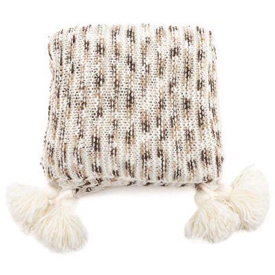 Jeté de canapé avec pompons Unny 170 x 130 cm VENTURE HOME