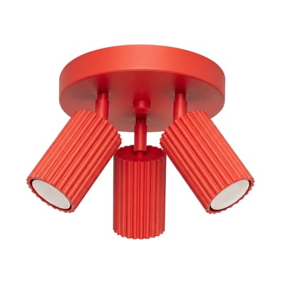 Plafonnier Aluminium Rouge GU10 3 KARBON EDEN