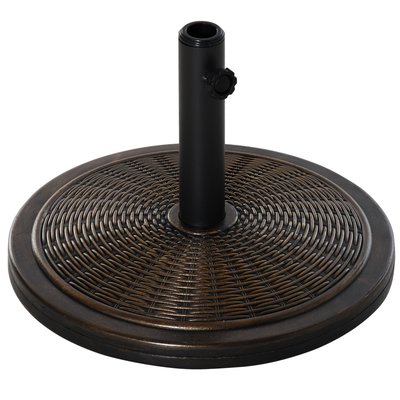 Pied de parasol rond poids net 14 Kg noir bronze OUTSUNNY