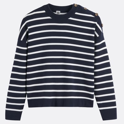 Pull marinière en coton LA REDOUTE COLLECTIONS