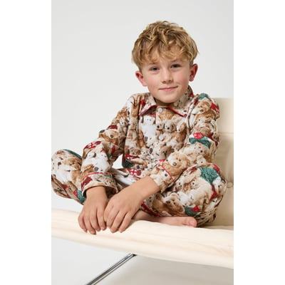 Pyjama boutonné enfant en coton imprimé Petit Teddy ARTHUR