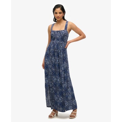 Robe longue imprimée à nouer dans le dos SUPERDRY