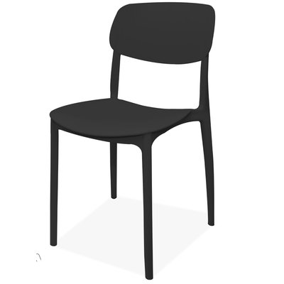 Chaise plastique noir 39.5x50x79cm WADIGA