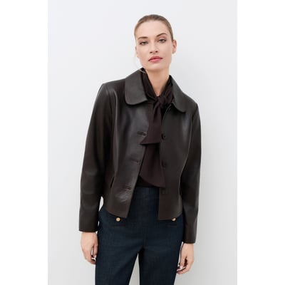 Veste droite en cuir VBRIELLE CAROLL