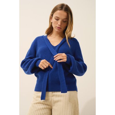 Pull Col Lavallière Outremer Noty JUST CASHMERE