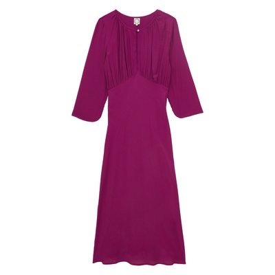 Robe Natalia en viscose mélangée violette INES DE LA FRESSANGE PARIS