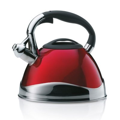 WADIGA Bouilloire A Sifflet En Acier Inoxydable Rouge - 3l