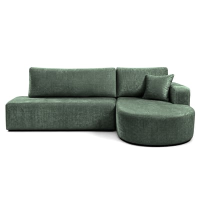 Canapé angle droit convertible velours texturé, MIRO BEST MOBILIER
