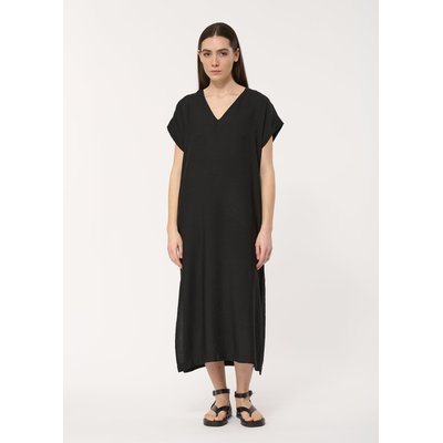 Robe mi-longue taupe encolure v HUMILITY