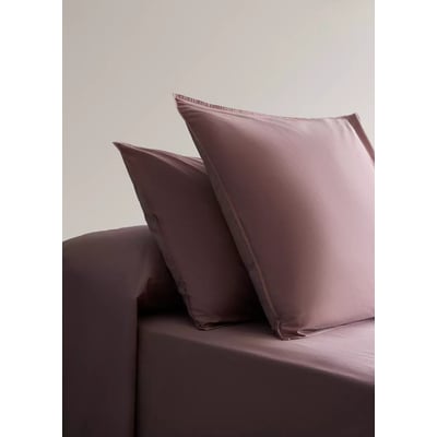 Deux taies d’oreiller double surpiqûre 300 fils coton 60x60 cm MANGO HOME