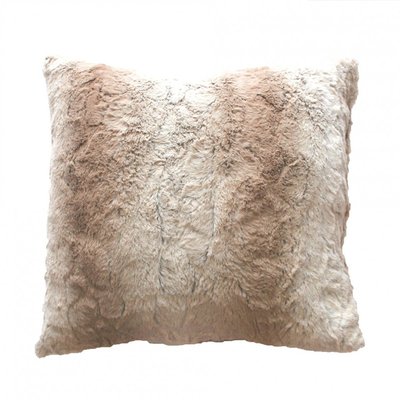 Coussin a poil doux 40 x 40 cm siberie naturel DOUCEUR D'INTÉRIEUR