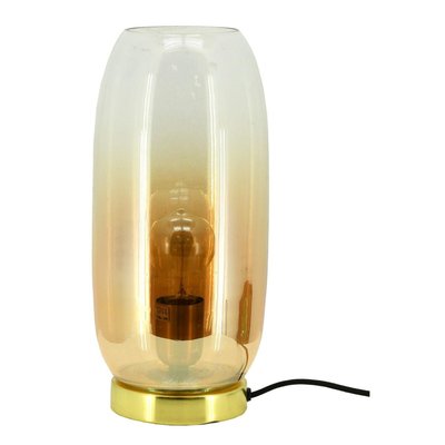 Lampe à poser en verre ambré et métal doré AUBRY GASPARD