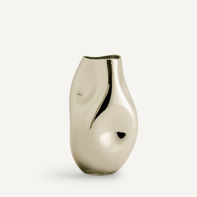 Vase en verre métallisé soufflé H28 cm, Cozi AM.PM