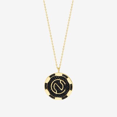Collier doré jet jeton - casino CAROLINE NAJMAN