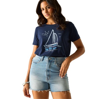 T-shirt motif/style voilier FILANDRA REGATTA