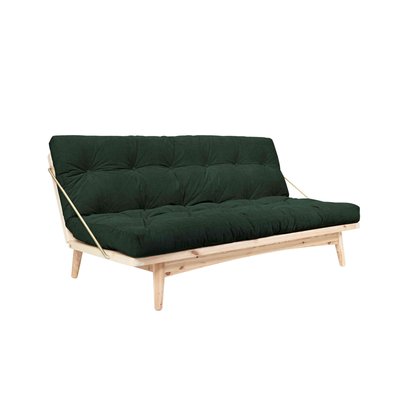 Banquette ajustable FOLK en pin massif avec matelas futon en velours côtelé KARUP DESIGN