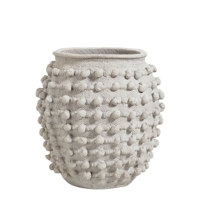Cache-pot CLEIA ciment - Petit modèle BLANC D’IVOIRE