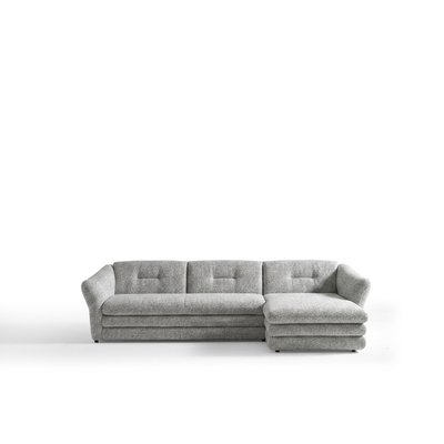 Canapé d'angle fixe 4 places en tissu chiné, MARBLE BOBOCHIC