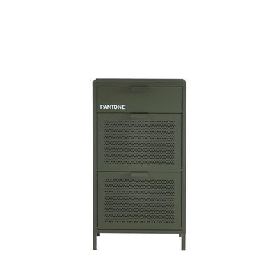 Meuble à chaussures 2 portes 1 tiroir en métal PANTONE L55cm - NINO DRAWER