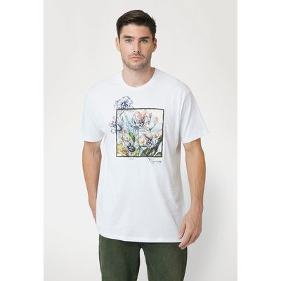 Tee shirt imprimé fleuri homme outlet