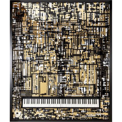 Décoration Murale Piano Élégance Dorée RECOLLECTION