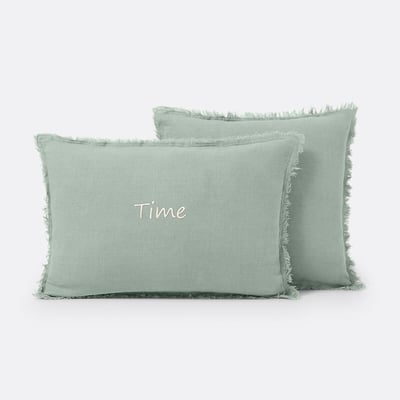 Housse coussin pur lin lavé personnalisée, Linange LA REDOUTE INTERIEURS