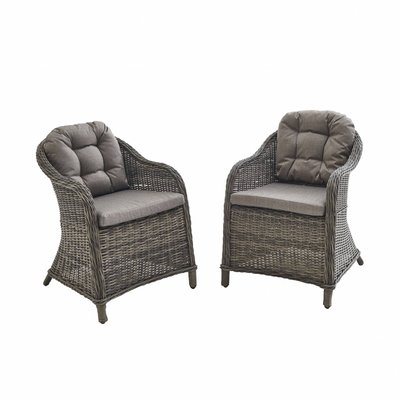 Fauteuil de jardin résine tressée ronde (lot de2) CHAISES LECCO SWEEEK