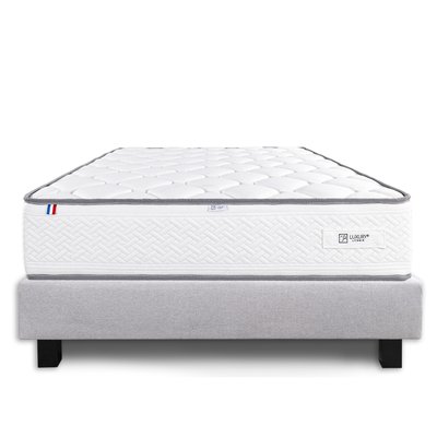 Ensemble matelas mousse 20 cm et sommier gris HOME MAISON