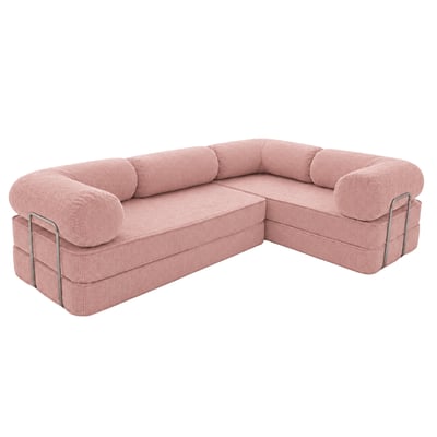 Canapé angle modulable velours côtelé SURB MEOW BABY