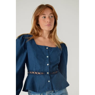 Blouse popeline dentelle ROMA MINDTRAVELER
