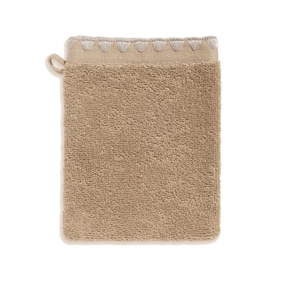 Gant De Toilette en Éponge unie et point feston triangulaire NERYDA MADURA