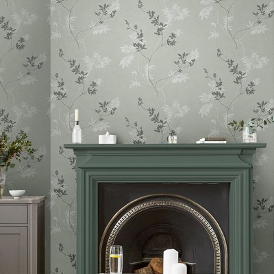 Papier peint Brindilles Mari Mineral LAURA ASHLEY