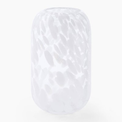 Vase tacheté, 15.5x15.5x24cm, en verre MONOPRIX